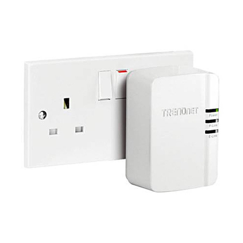 TRENDnet 500 Mbps Compact Powerline Adaptor Homeplug Twin Pack