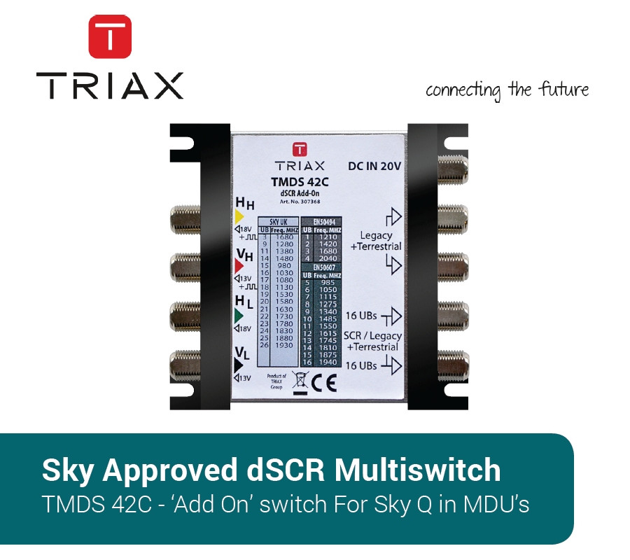 Triax TMDS-42C dSCR Multiswitch for Sky Q™