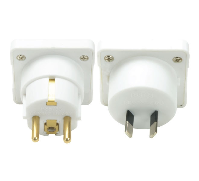 UK to Australia and UK to Europe Adaptor Plug Twin Pack