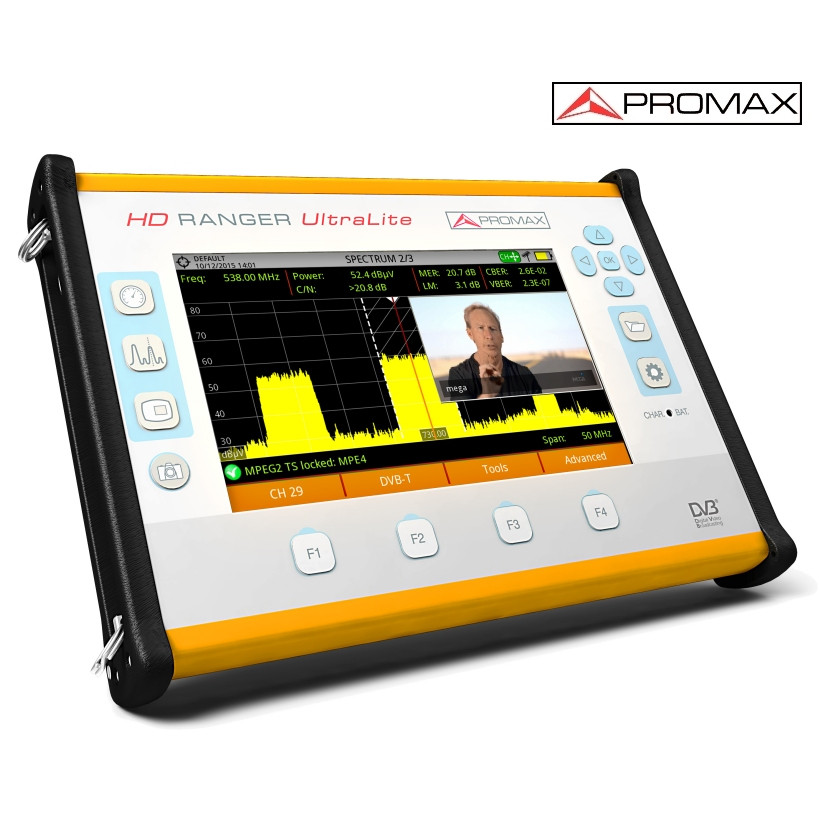 Promax HD Ranger UltraLite Tablet Sized Field Strength Meter