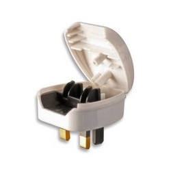 USA to UK Converter Plug White