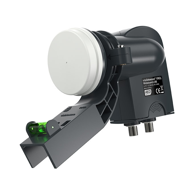 Visiblewave Twin Output Wideband LNB with Clamp VW2L
