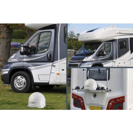 Maxview VuQube 2 White Fully Automatic Twin Output Satellite Antenna