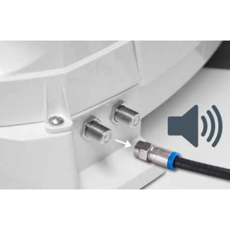 Maxview VuQube 2 White Fully Automatic Twin Output Satellite Antenna