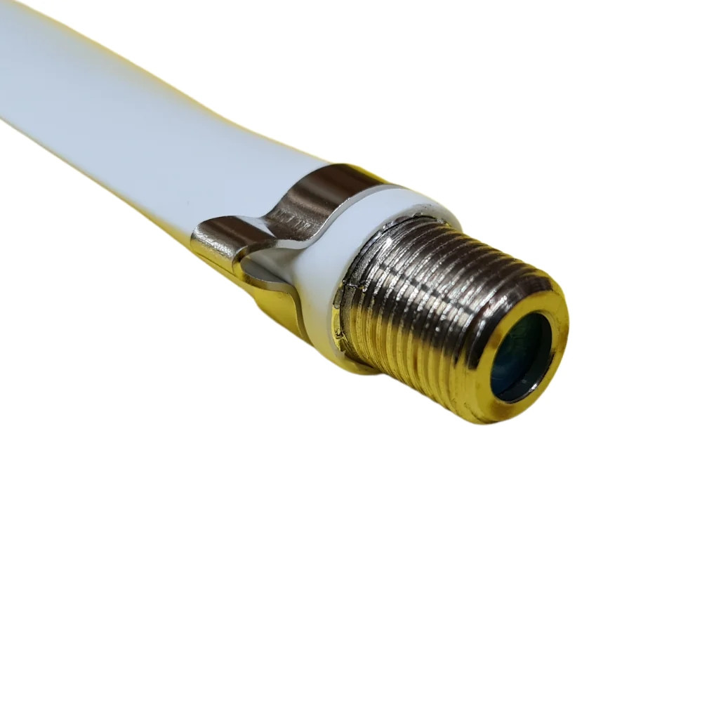 Flat Coax Door Window Extension Cable White 20cm F to F