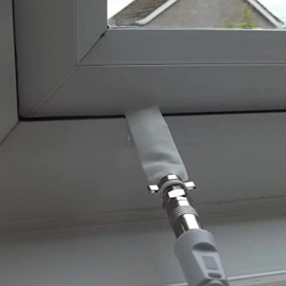 Flat Coax Door Window Extension Cable White 20cm F to F