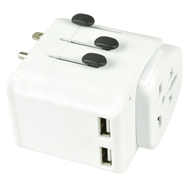 World Travel Adaptor with Dual USB Ports
