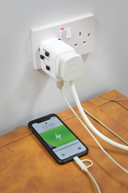 World Travel Adaptor with Dual USB Ports