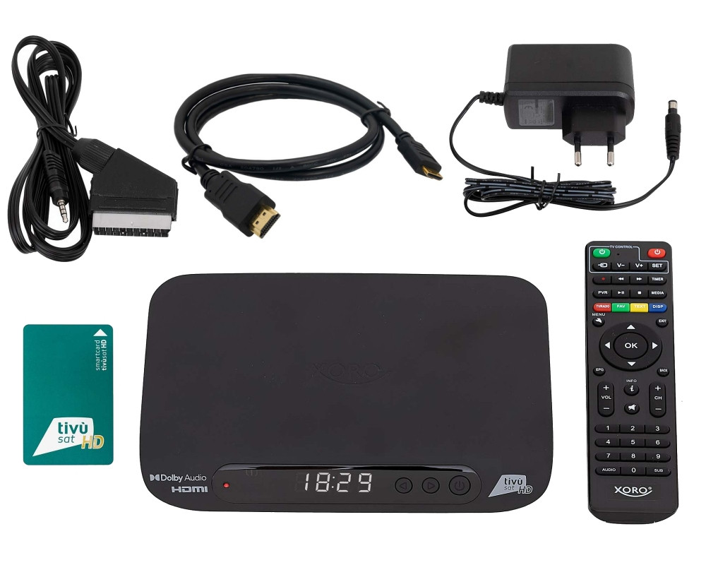 Tivusat Xoro HRS 8830 Classic Official HD Italian Receiver and Card